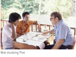 Bob studying Thai